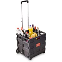 Relaxdays Carro Portátil para Transportar- Negro- 42x37x39 cm